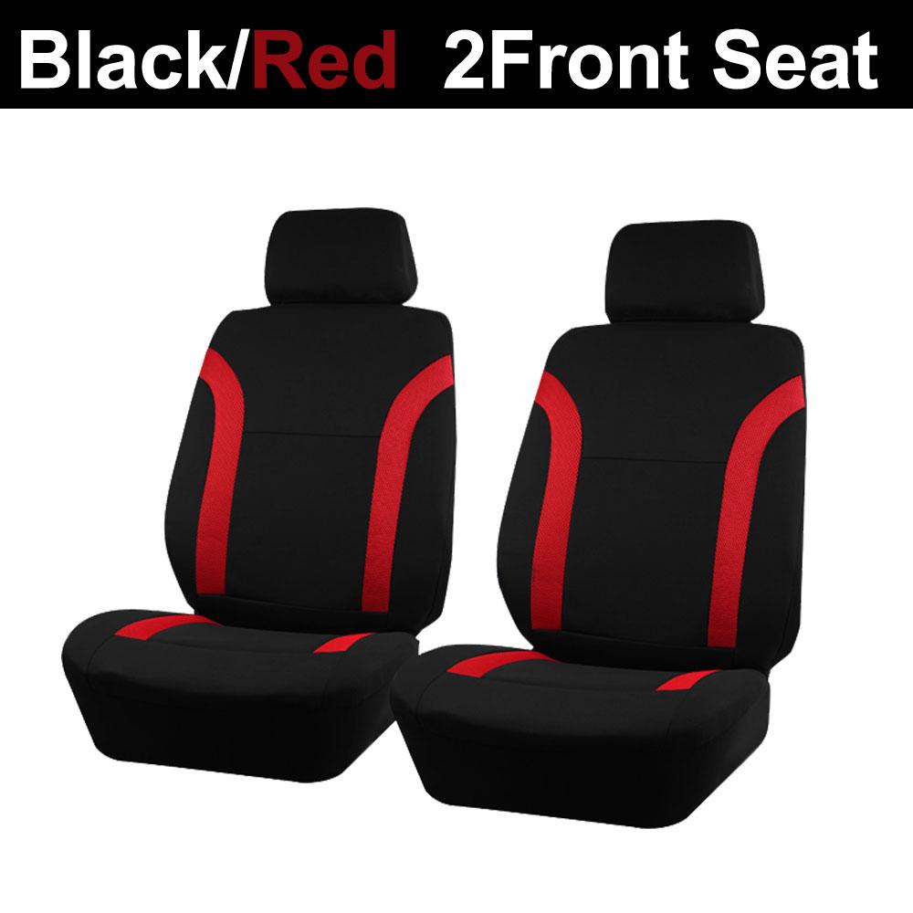 AUTO PLUS Sports Universal Polyester Car Seat Cover Set Fit Most Car Plain Fabric Bicolor Stylish Car Accessories Seat Protector