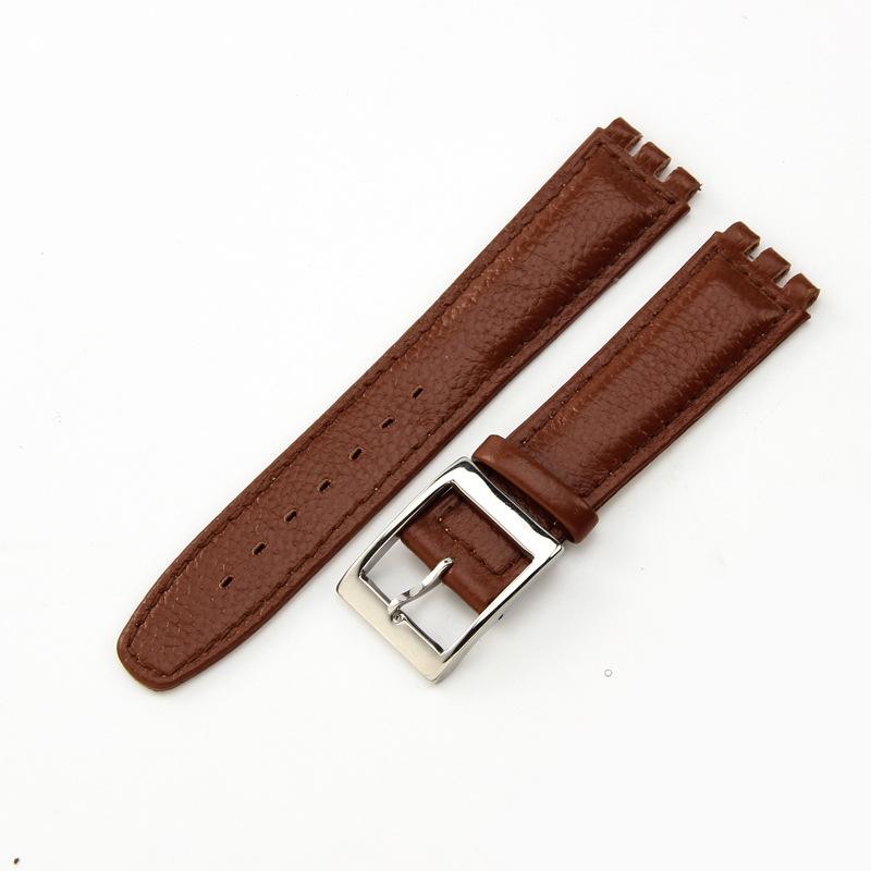 17mm 19mm Genuine Leather Watch Strap for Swatch YCS YAS YGS Wrist Band Pin Buckle Bracelet Men Sport Waterproof Watch Band