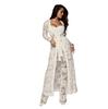 Womens Fashion Elegant Lace Rompers Jumpsuit Sexy Ladies Casual Wide Leg Jumpsuit Three Piece Suit