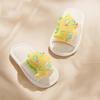 Spring and Autumn New Children's Cartoon Panda Linen Slippers Middle and Older Children's Indoor Home Non-slip and Not Cold Foot Parent-Child Slippers