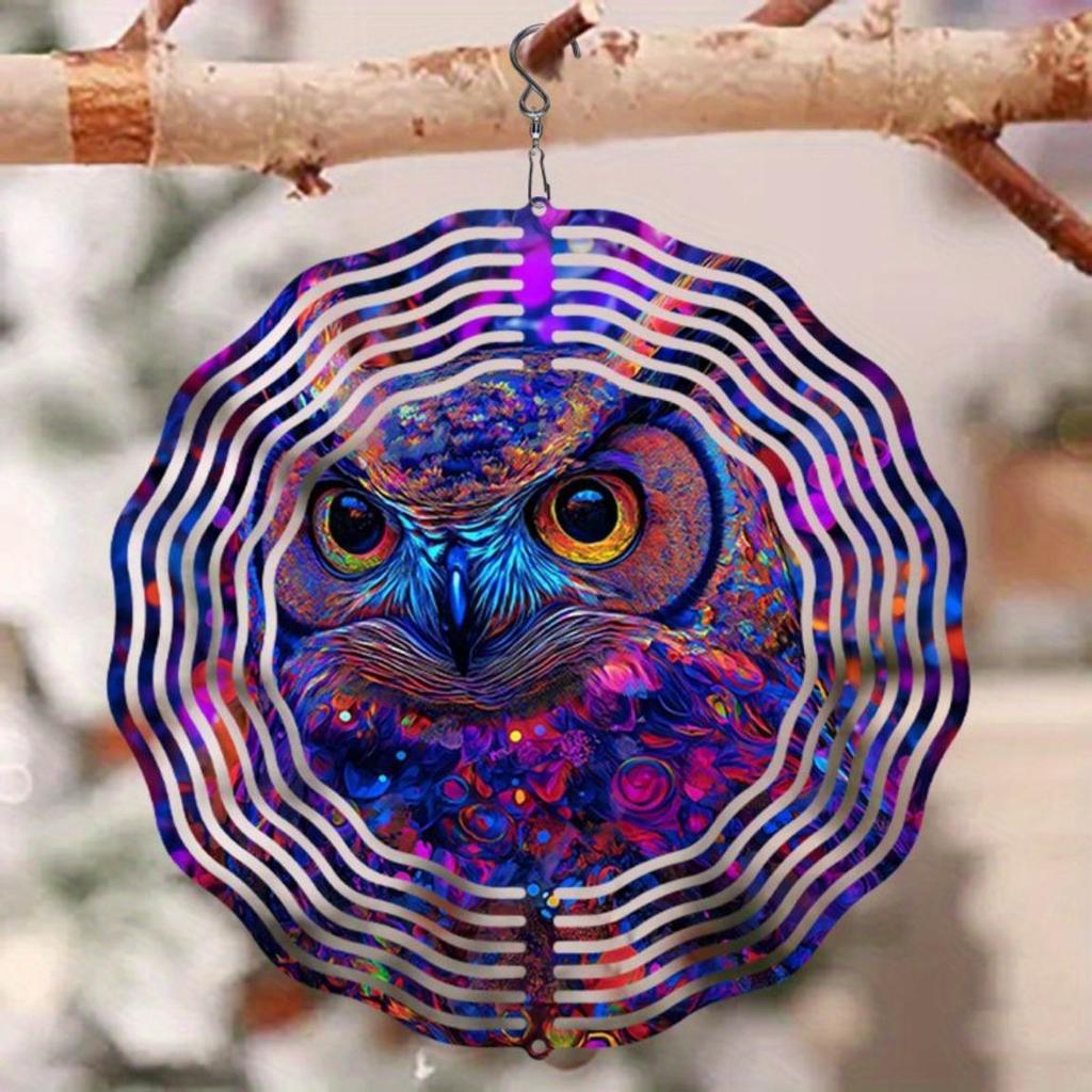 Яркий красочный металлический ветряк для декора сада, патио на открытом воздухе. Батарея не требуется. Подвесное искусство, садовое украшение, скульптура.