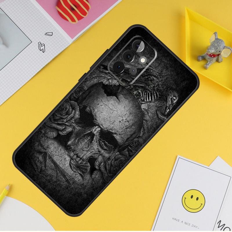 Чехол для телефона Crow Raven Dark Skull для Samsung Galaxy A14 A34 A54 A12 A32 A52 A51 A71 A53 A33 A13 A15 A25 A35 A55