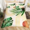 Palm Leaves Duvet Cover Monstera Leaf Comforter Covers Tropical Green Leaves Bedding Set White Marble Quilt Cover For Men Women