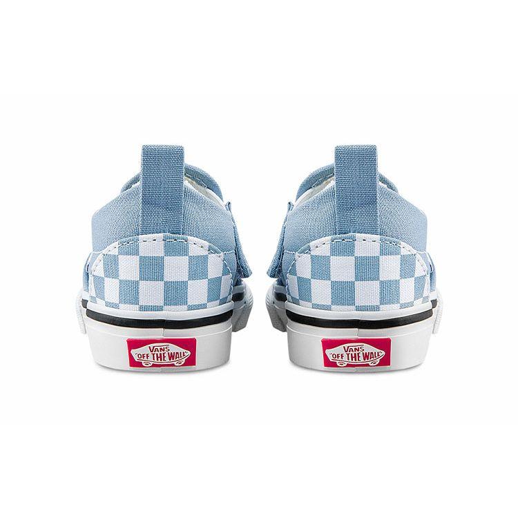 Vans Кеды для скейтбординга в клетку, повседневные, низкие, детские, светло-голубые VN0A5EFKBD2