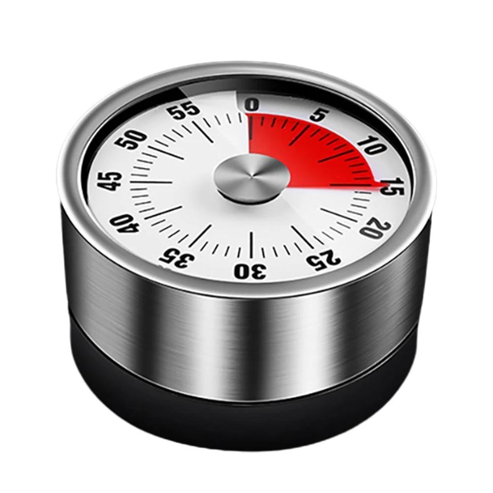 Stainless Steel Visual Countdown Clock Sounding Alarm Clock Multifunctional Mechanical Timer  Home