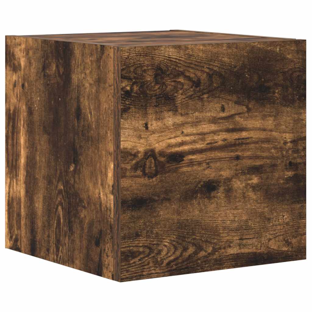 10 piece TV cabinet set smoked oak effect particleboard