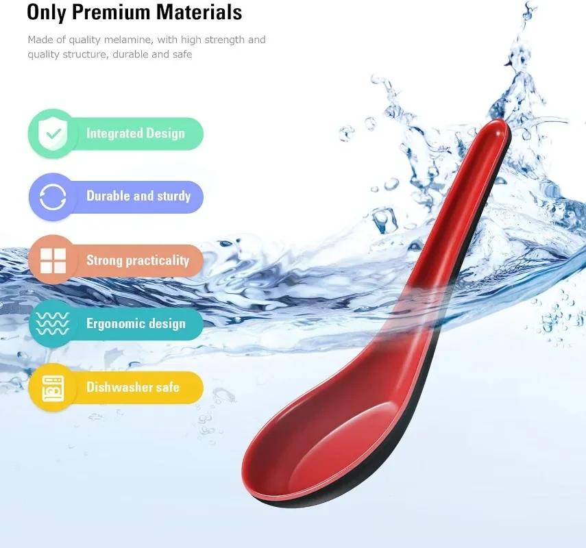 12/1 шт., мощная фарфоровая противоударная ложка, японские ложки для риса, пельменей, каши, супа, ресторанная кухонная посуда, столовые приборы