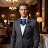 3 pcs/set Exaggerated Collar Bow Tie Brooch Set Rhinestone Wedding Accessory Set  Wedding