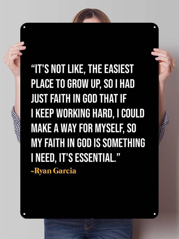 Райан Гарсия Боксер Металлические Знаки Эстетика Декора Комнаты Мужчины Индивидуальный Боксерский Постер Жестяные Таблички для Настенного Искусства Мужской Пещеры Винтажная Металлическая Табличка