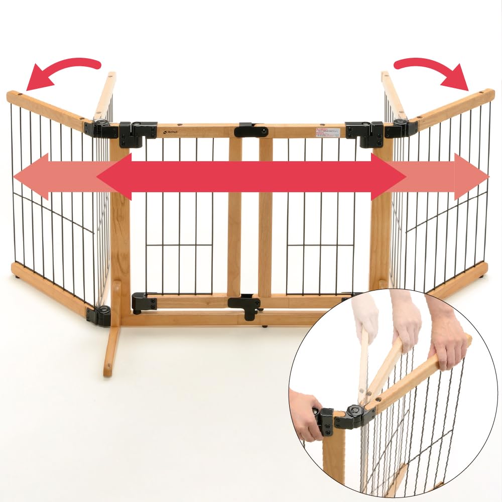 Wooden swing pet gate wide