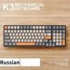 Механическая клавиатура K3, 100 клавиш, игровые клавиатуры для геймеров, игровые клавиатуры с RGB-подсветкой, проводные клавиатуры USB Type-C для настольных ПК