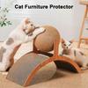 2-in1 Cat Scratching Pad Large Cardboard Cat Scratcher with Sisal Rope Ball