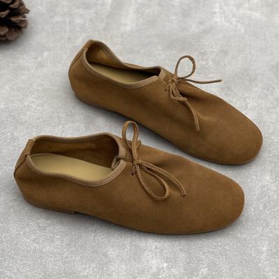 Модные GKTINOO Ручной работы Натуральная кожа Балетки Весна 2025 Новые Ретро Мягкие Лоферы из коровьей кожи Универсальная Обувь для женщин на мягкой подошве