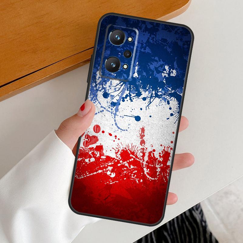 France Flag For Realme 14 10 11 12 13 Pro Plus GT6 GT7 15 Pro C65 C67 C63 C61 C55 C51 C53 C35 C75 Case