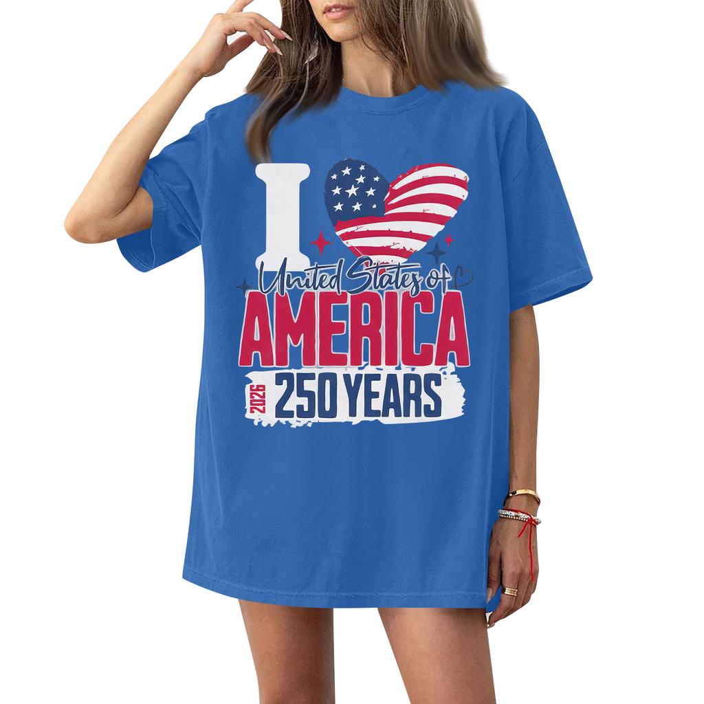 Женская футболка с круглым вырезом и короткими рукавами с принтом