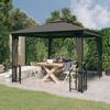 VidaXL Gazebo with Walls and Double Roof Terrace Belvedere Patio Pavilion Reception Tent Outdoor Marquee 318541