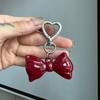 Exquisite Temperament Red Heart Bow Charms Keychain Versatile Phone Pendant Backpack Hanging Ornament Accessories Gifts