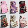 Для чехла Doogee N55 Роскошный Модный Черный Мягкий ТПУ Силиконовый Чехол-Оболочка с Бабочками и Цветами для Телефона Doogee N55 N 55 Pro Plus