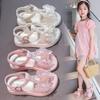 Girls Sandals Summer Girls Soft Soled Sandals Breathable Medium and Large Children's Beach Shoes