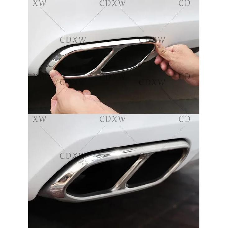 Для Volvo XC60 S60 XC90 S90 V90 Нержавеющая сталь Декоративная накладка на выхлопную трубу глушителя автомобиля Аксессуары для автомобиля