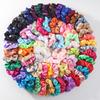 10Pcs Fashion Satin Scrunchies for Women Girls Elastics Hair Band Ponytail Hold Hair Rope Colorful Headwear Hair Accessories