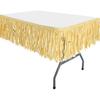 Hawaiian Luau Grass Raffia Fringe Banner Table Skirt for Tropical Birthday Party Tiki Bar, Tent,Chair Skirt,Deck Skirt,Garland Graduation Summer