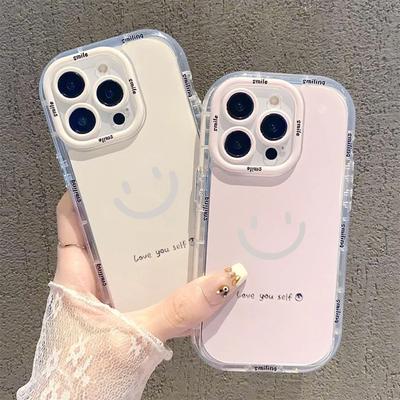 Чехол для телефона Cute Smile для iPhone 14 Pro, чехол для iPhone 11 13 12 15 Pro Max XR XS X 6 7 8 Plus SE SE3, противоударный силиконовый мягкий чехол