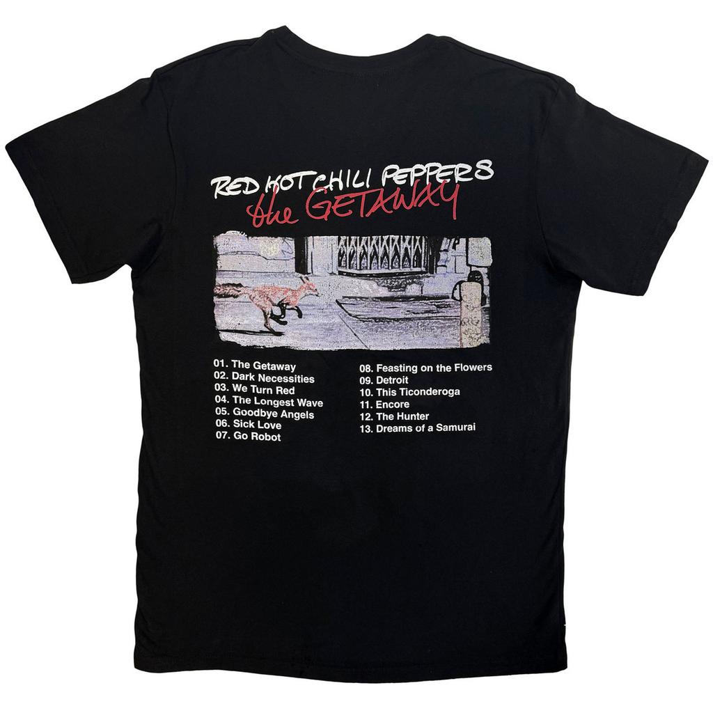 Red Hot Chili Peppers Unisex Adult The Getaway Tracklist T-Shirt
