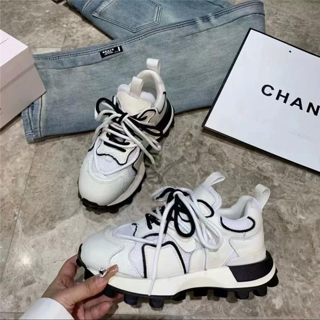 Платформенные кроссовки папа 2025 новая осенняя обувь кроссовки Форреста Гампа британские одинарные туфли Xiaobai спортивные и повседневные кеды