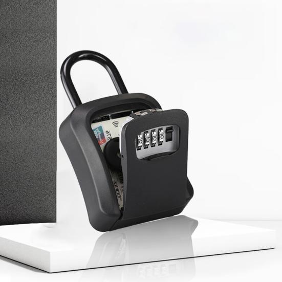 Замок для ключей, прочный портативный защитный замок, 4-значный комбинированный сейф для дома, офиса, гаража, квартиры, запасные ключи