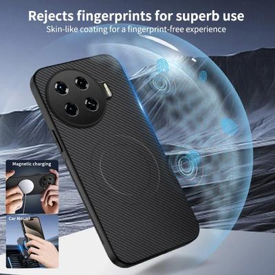 Магнитный силиконовый чехол для Tecno Spark 20 Pro Plus 20C 4G Беспроводная зарядка Углеродное волокно ПУ Противоударный Мягкий чехол Чехлы для телефона