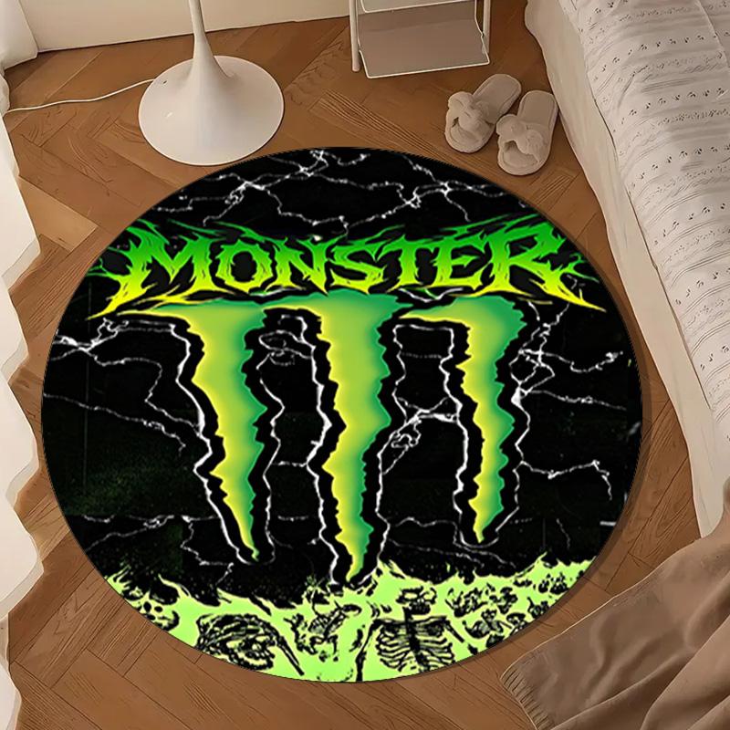 Powerful Energy Drink Logo Round mat Home Decor, Chair rug For livingroom,Bedroom, doormat home decor Birthday Gift Christmas Gifts