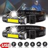 Перезаряжаемый светодиодный фонарик COB USB, мощный магнитный фонарь, супер яркий водонепроницаемый налобный фонарь для рыбалки на открытом воздухе