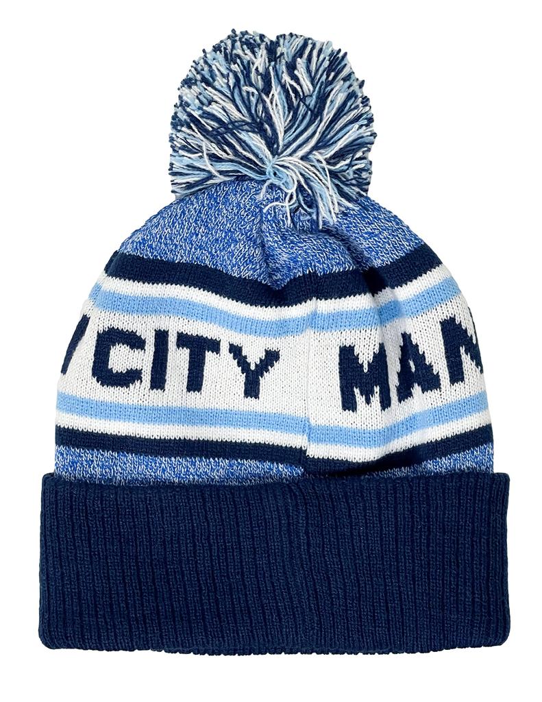 Fan Ink Manchester City Beanie Knit Ski Licensed M City Winter Large Hat, Hat, White, White,