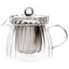 TAMAKI Teapot, Frilled, 14.5cm Diameter X 10cm Depth X 11.5cm Height, 450ml, Microwave-Safe, Heat-Resistant Glass, T-770573