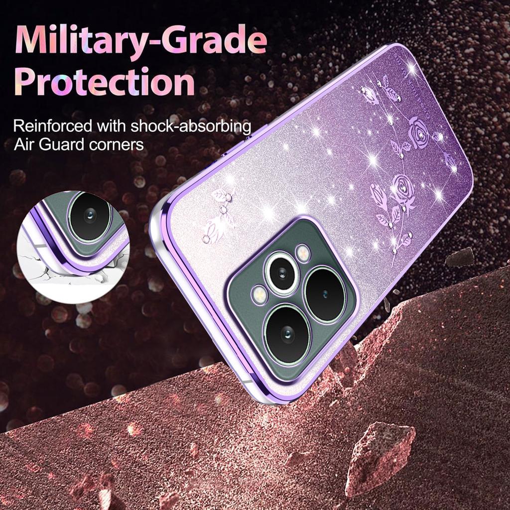 For Realme 15 Pro 5G Case Flower TPU Flexible Gradient Phone Cover