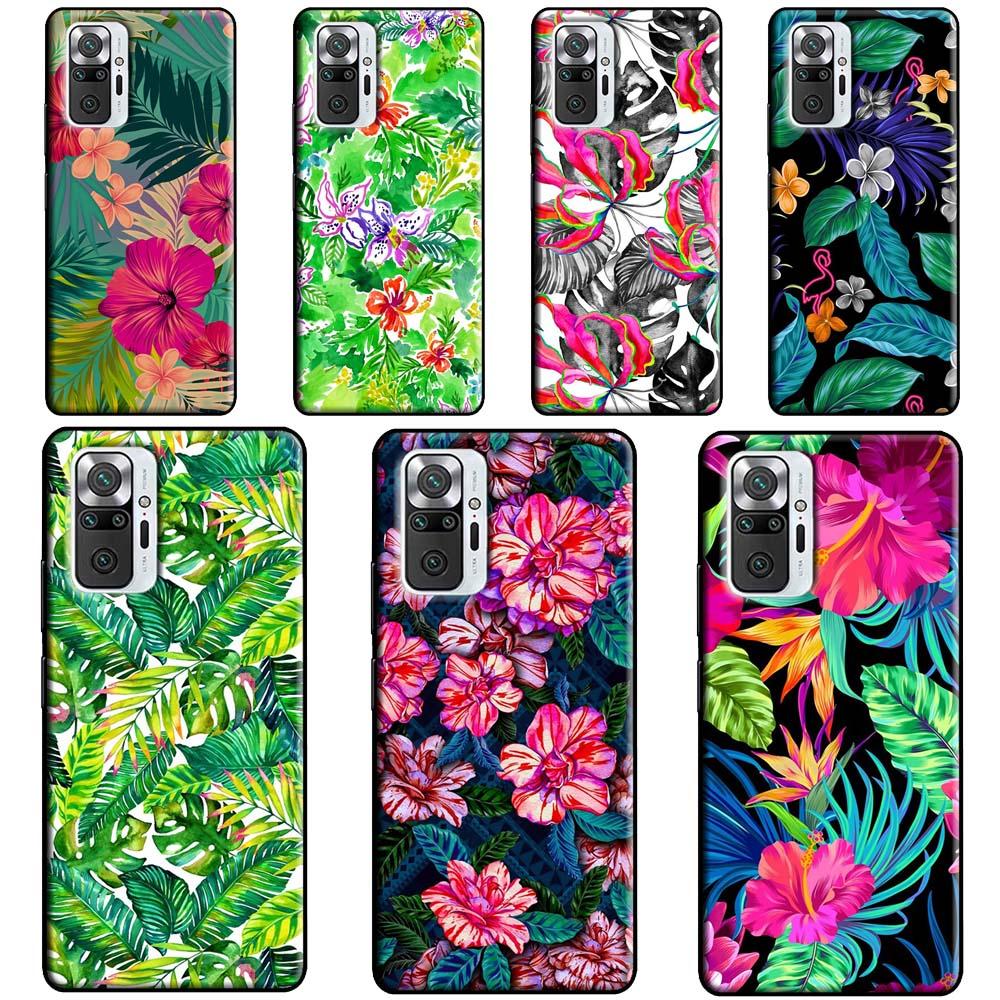 Tropical aloha Hibiscus pattern Case For Xiaomi Redmi Note 12 Pro 11 8 9 10 Pro 9S 10S 11S 12S Redmi 12C 10C 9C 10A Cover