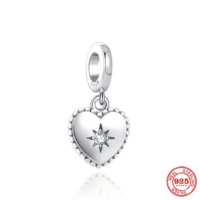 Neastamor Silver 925 Sparkling Blue Star Santa Claus Dangle Charm Bead Fit Original Bracelet Pendant DIY Jewelry Women