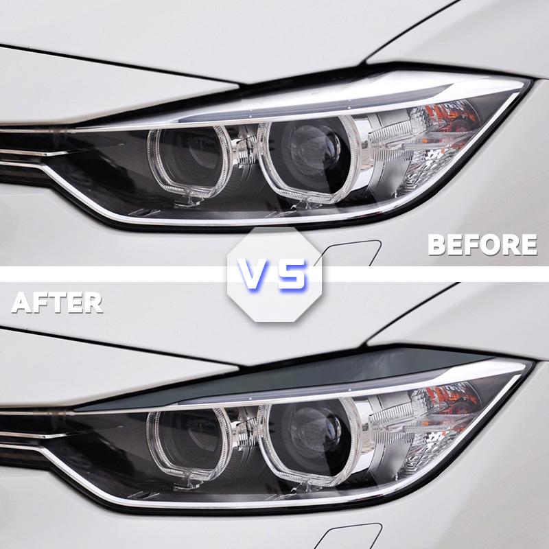 Auto Headlight Lamp Eyebrows Cover Trim Stickers For BMW 3 Series F30 F31 318i 320i 2012-2018 Car Eyelids Lids New ABS Carbon