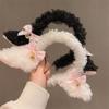 Plush Sheep Ears Headband Fancy Props Headwear Fashion Plush Hairband  Costume Party
