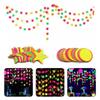 Glow Neon Garland PVC Material Party Decor UV Fluorescent
