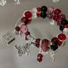 Модный браслет для женщин и мужчин, благословение, полые бабочки, красные бусины, цепочка, кисточки, подвеска, ювелирные изделия, изысканные подарки