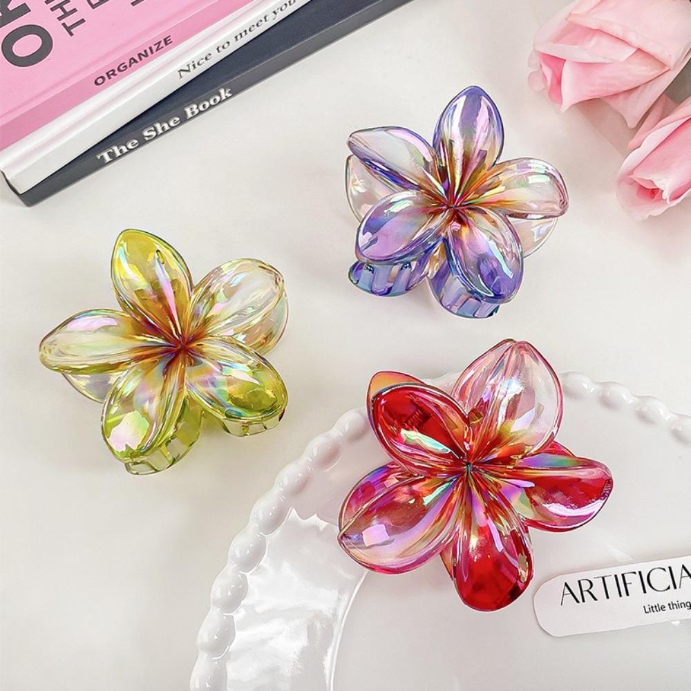 Bohemia Яйцо Цветок Большой Коготь Головной Убор Заколка Для Волос Конский Хвост Модные Цветочные Заколки Для Волос Отпуск