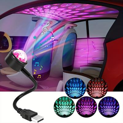 Светодиодная проекционная лампа Magic Stage, меняющая цвет, ритмичный свет с USB-подключением, создающая романтическую атмосферу для вечеринок, автомобилей, спален