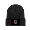 Rockabilly Skull Biker Knitted Hat for Women Unisex Skullies Beanies Autumn Winter Hat Rock Roll Heavy Metal Music Warm Cap