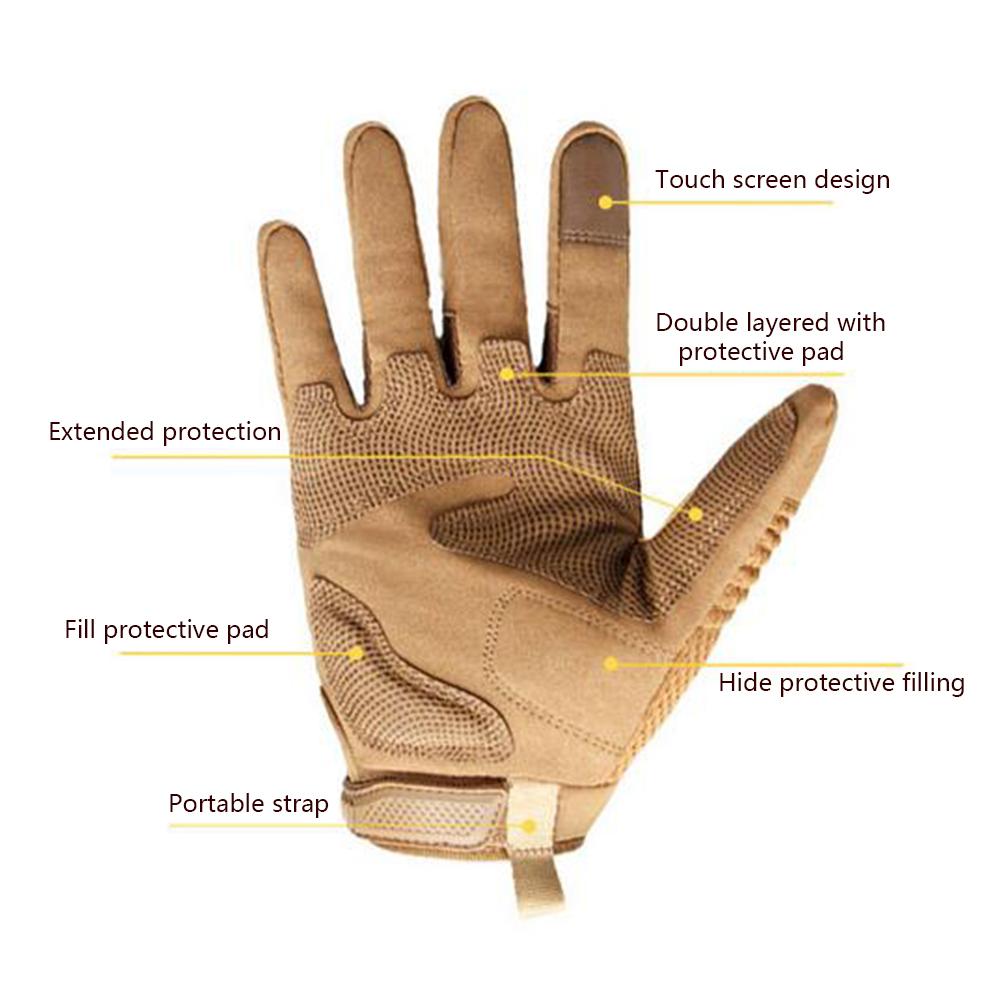 Tactical Gloves Shooting Gloves Black for Outdoor Paintball Survival Training