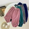 Korean Style Children's Fleece Sweatpants - Sporty Casual Wear