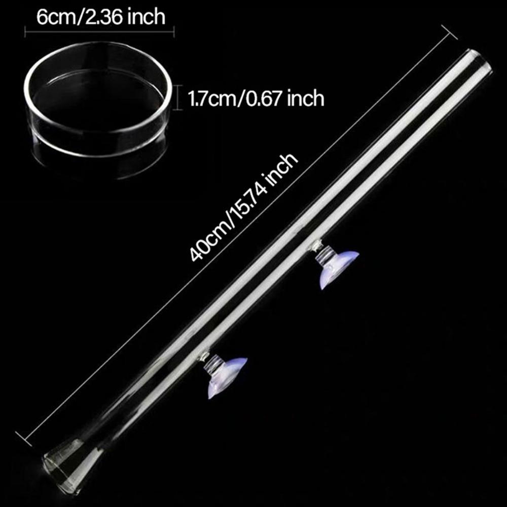 Transparent Fish Tank Food Dispenser with Suction Cup Feeder Bowl Aquarium Fish Tank Feeder Set