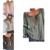 Women Sexy V Neck Long Sleeve Lace Up Shirt Versatile Loose T Shirt Great For Layering And Outings