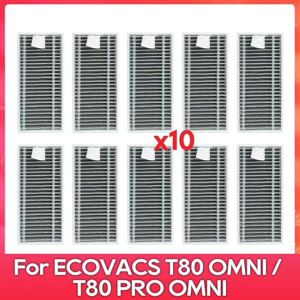 Подходит для ( ECOVACS T80 PRO OMNI / T80 OMNI ) Запчасти для пылесоса Основной ролик Ткань для швабры Боковая щетка Пылесборник HEPA-фильтр Аксессуары